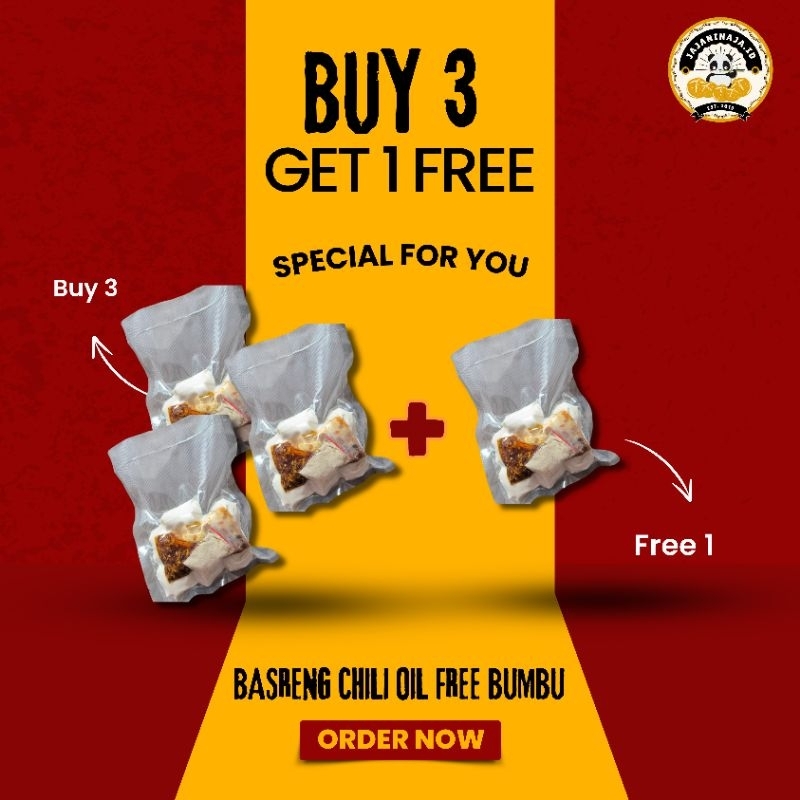 

(DISTRIBUTOR) BUY 3 GET 1 FREE Basreng Chili OIL
