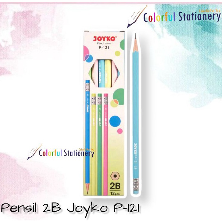 

GARANSI PRODUK Pensil 2B Penghapus P121 Pastel 12 Pcs