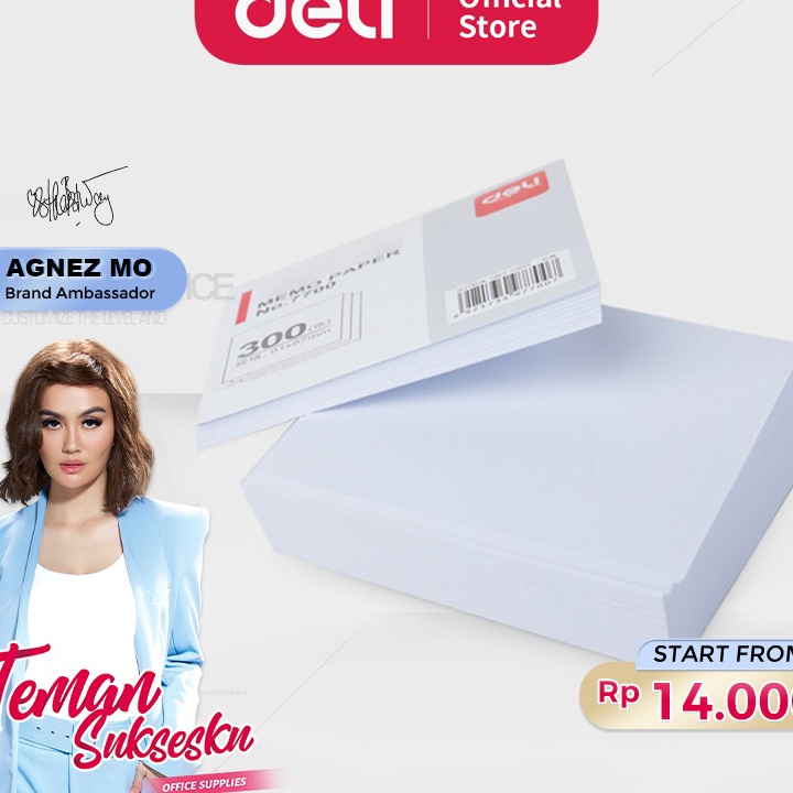 

PENAWARAN TERBAIK Deli Memo Paper Kertas Memo 3 Lembar Warna Putih Tanpa Kotak 77 771