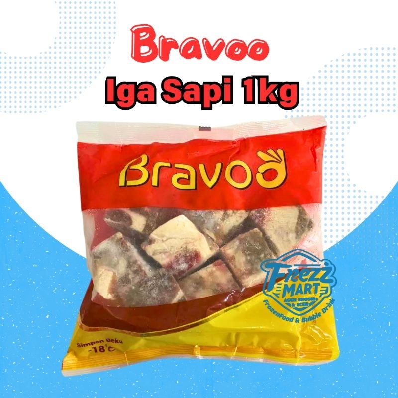 

Bravoo Daging Iga Sapi 1kg Beef Short Ribs Bone Frozen Premium Steril Halal.