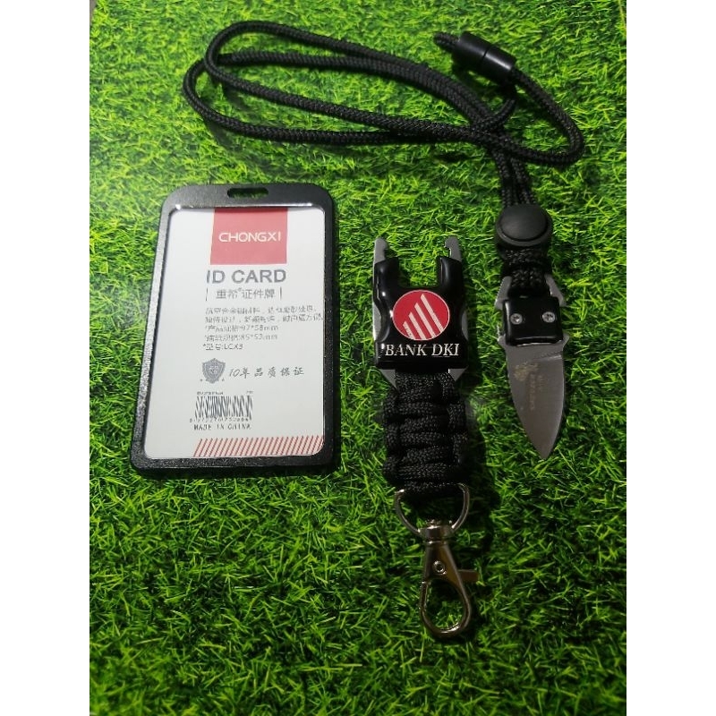 

lanyard id card holder tali gantungan logo custom bank dki