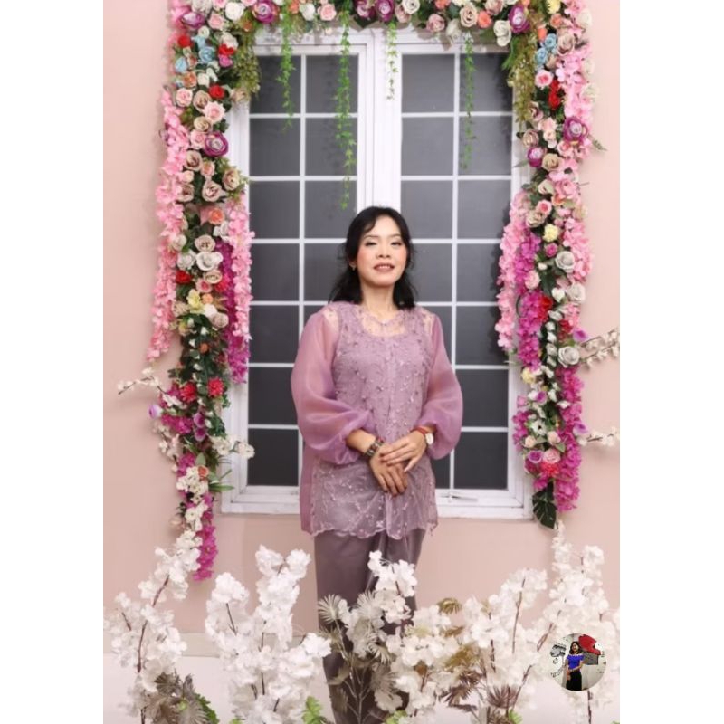 Outer Aisyah Organza Mix Tile Crop Terbaru //OuterOrganzaMixTileKombinasi