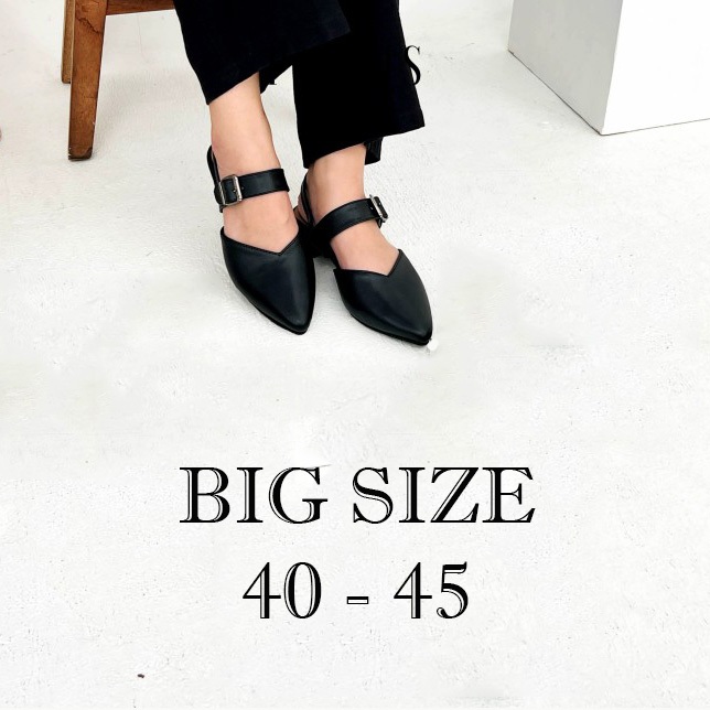 Sepatu Wanita Pantofel Ukuran Besar Jumbo 40 41 42 43 44 45 Heels Mules Formal Cewe