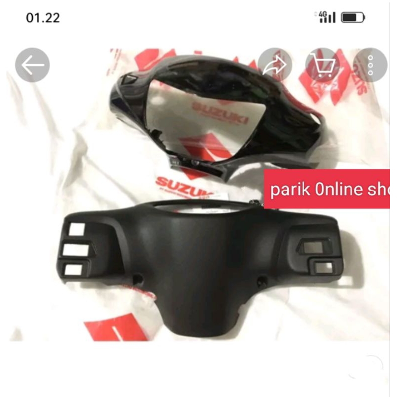 Cover Batok depan+Belakang Warna Hitam Suzuki Spin Old 125