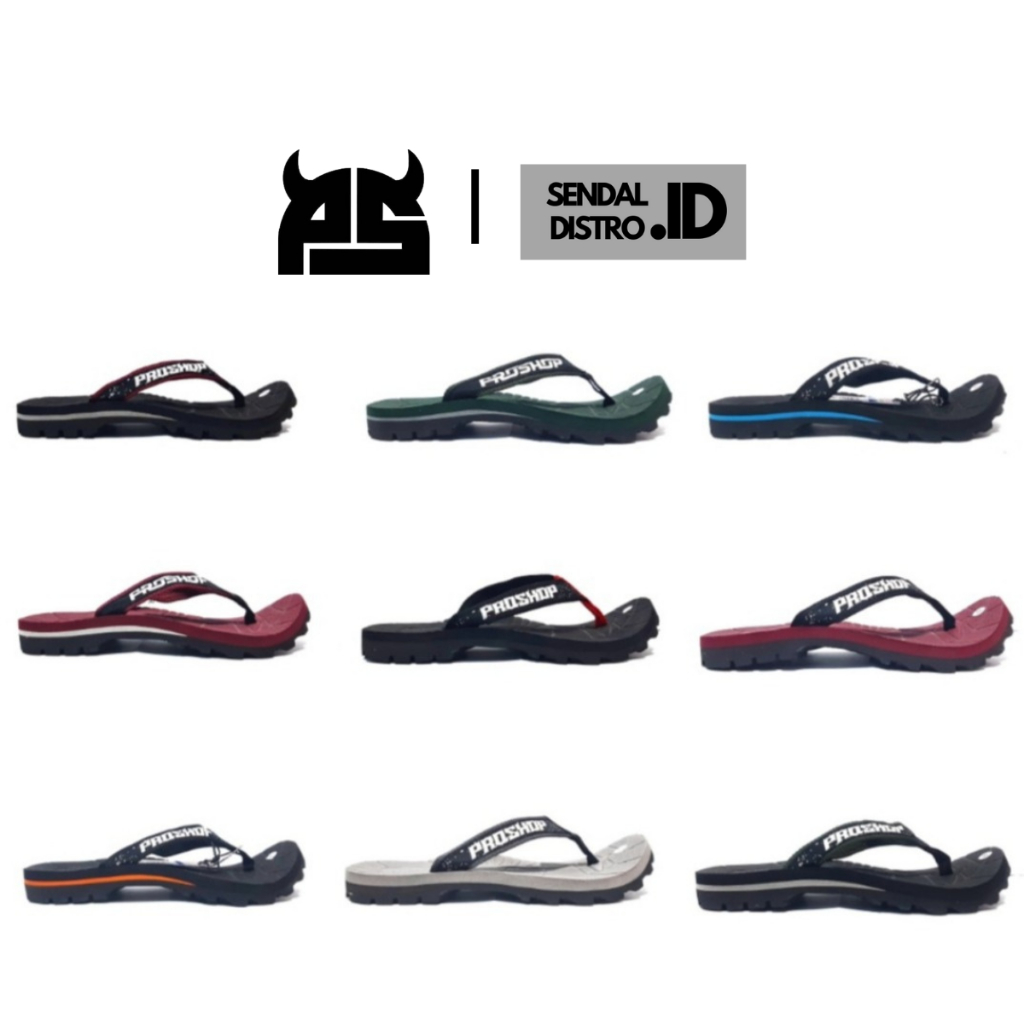Sandal Jepit Gunung sendal Distro Casual  Pria Keren Original PROSHOP Hitam PSXSG-VAR
