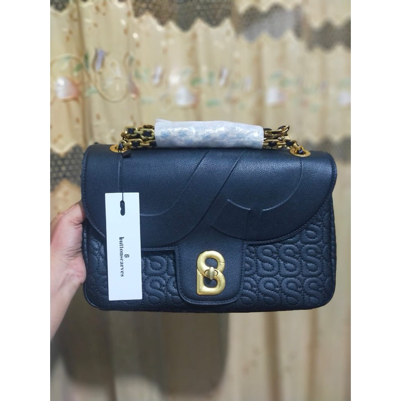 aluna flap bag black buttonscarves