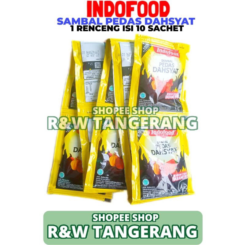 

Indofood Sambal Pedas Dahsyat 1 Renceng Isi 10 Sachet Isi 15g