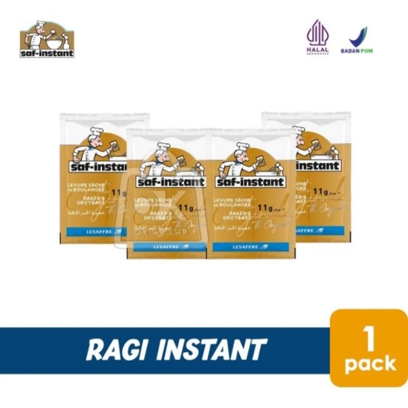 

Saf Instant Yeast Sachet 4x11gr Ragi instant isi 4 bungkus