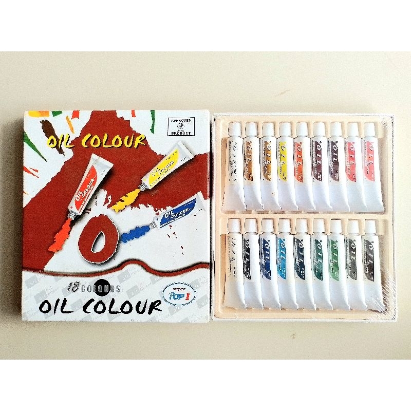 

Cat Minyak Oil Colour Super Pop1 18 Warna ( Set ) [ Original ]