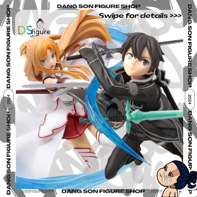 Loose No Box Bandai ESPRESTO est - EXTRA MOTIONS Kirito Asuna Sword Art Online Integral Factor