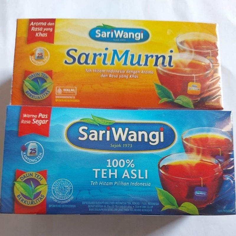 

Sariwangi 100% Teh Asli Teh Celup daun teh isi 25 kantong ( 3 PCS )