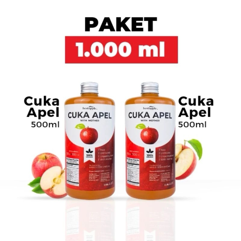 

{Free Sendok Kayu} Bestapple - Paket Cuka Apel Original - Diet Detoks -Apple Cider Vinegar -LiveXtra