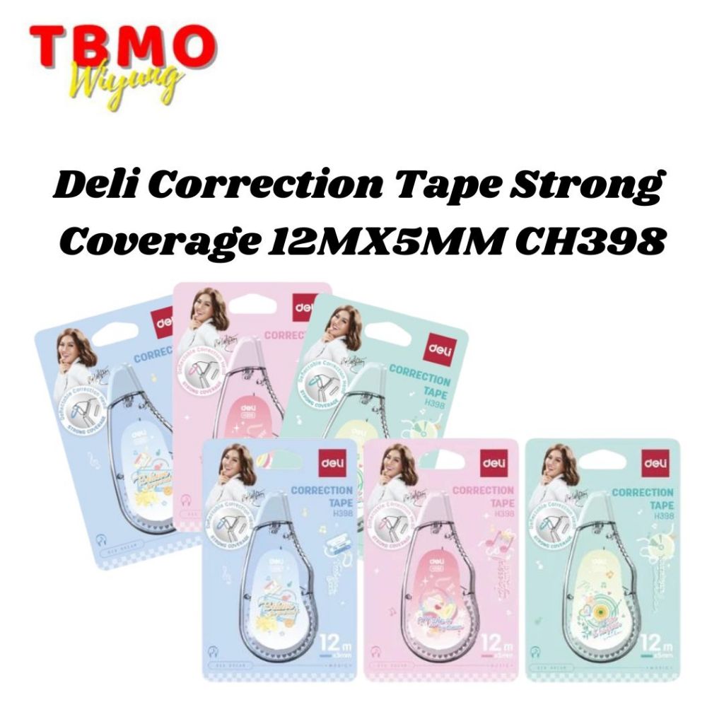 

Tbmo Deli Correction Tape Strong Coverage 12MX5MM CH398