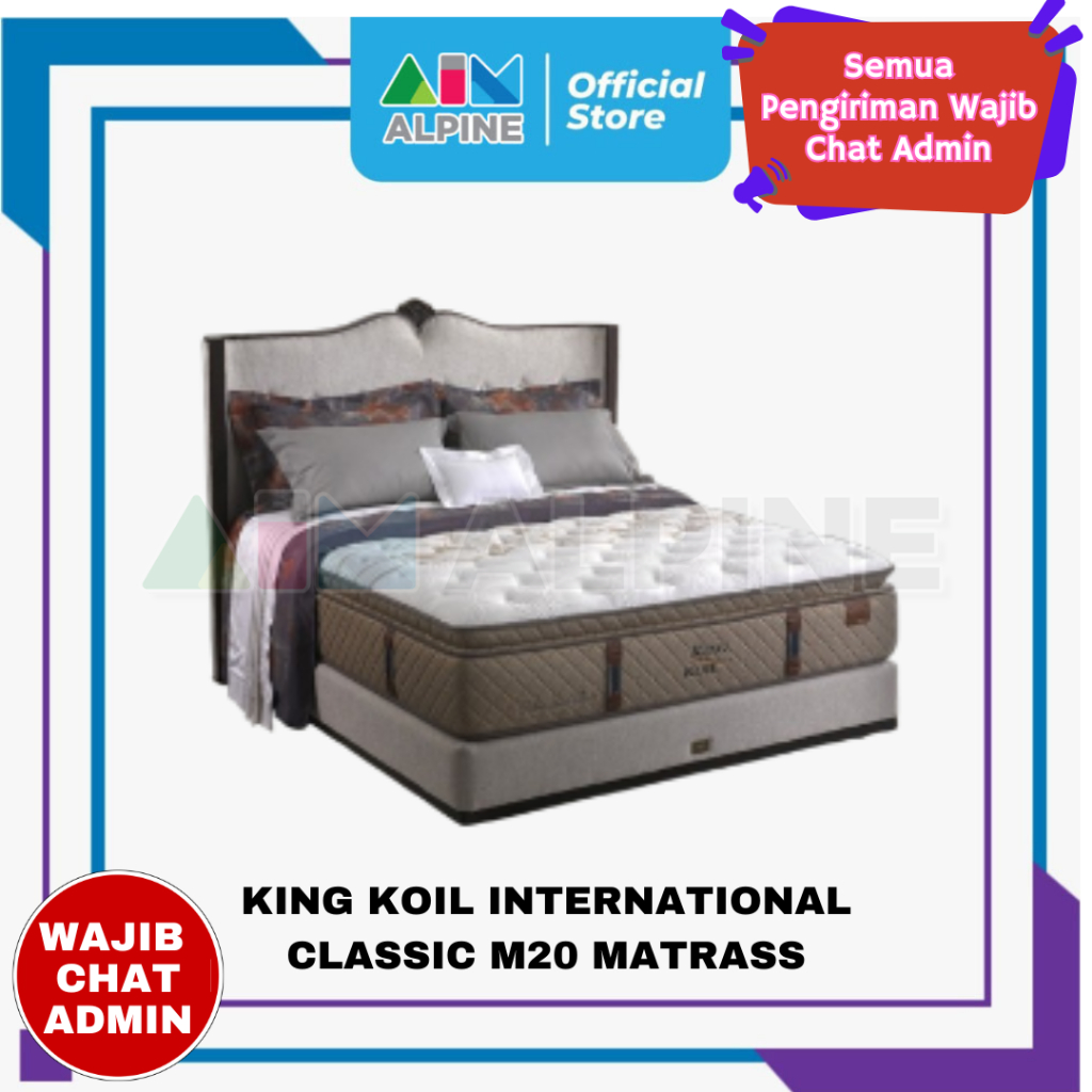 KING KOIL INTERNATIONAL CLASSIC M20 MATRASS (HANYA MATRASS) / FREE ONGKIR KHUSUS WILAYAH KOTA MAKASS