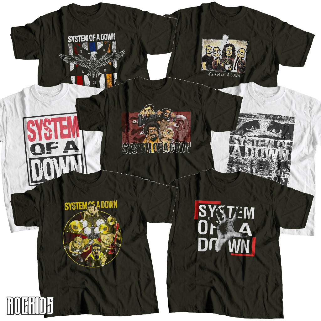 ROCKIDS - SYSTEM OF A DOWN - TSHIRT - TEES - KIDSWEAR - KAOS BAND - KAOS BAND SYSTEM OF A DOWN - KAO