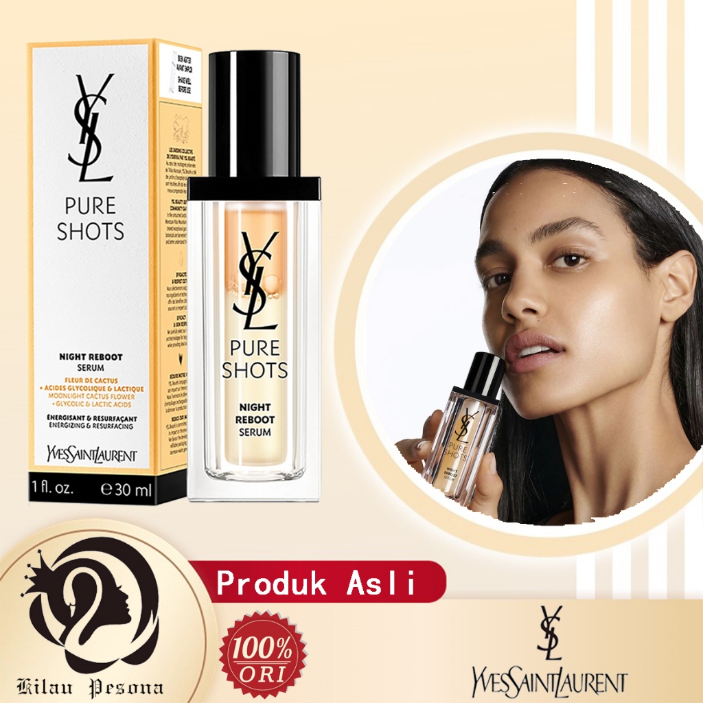 YSL Serum/YSL Pure Shots Night Reboot Serum 50ml/30ml/Resurfacing Concentrates Essence