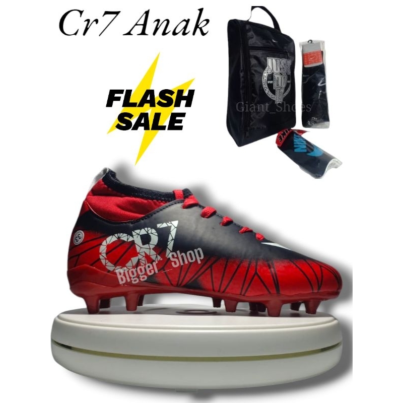 Sepatu Bola Anak cr7 sepaket komplit sepatu sepak bola anak laki laki ukuran 33 34 35 36 37 38 Semi 