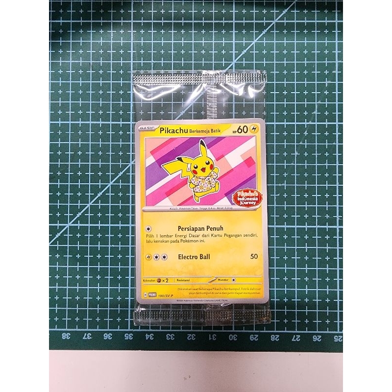 Pikachu Berkameja Batik Kartu Pokemon TCG Indonesia