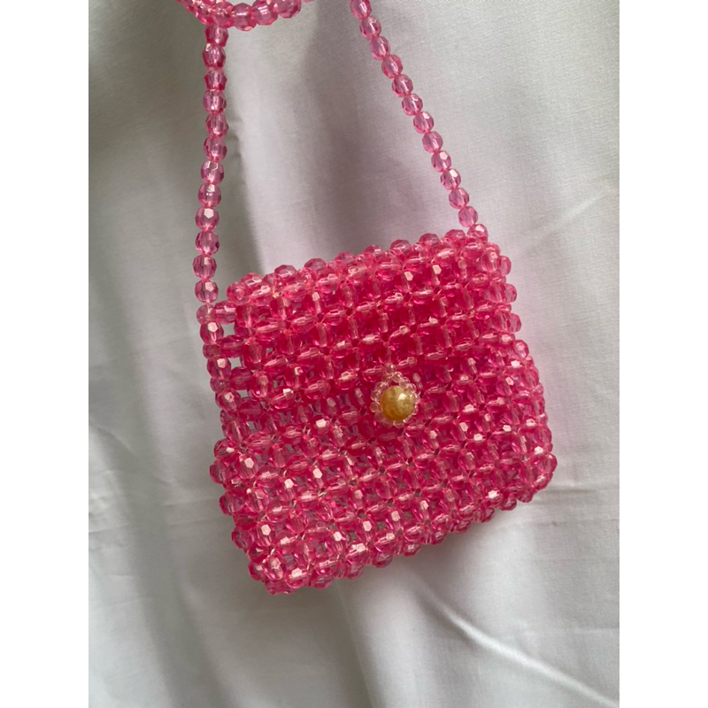 Tas Sling bag Fuschia / Tas Mute Pink