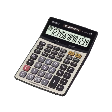 

Casio DJ-240D Plus | Kalkulator Toko / Dagang | Fungsi Cek | 14 digit -300 langkah | Kalkulator Periksa |