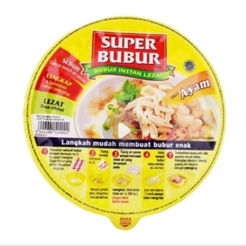 

Super Bubur Cup Rasa Ayam 64g