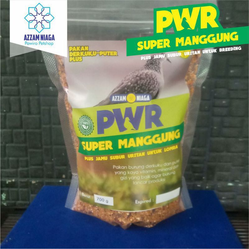 PWR Super Manggung Pakan Derkuku-Puter Plus Jamu subur Uritan Untuk Breeding Kemasan 700 gr