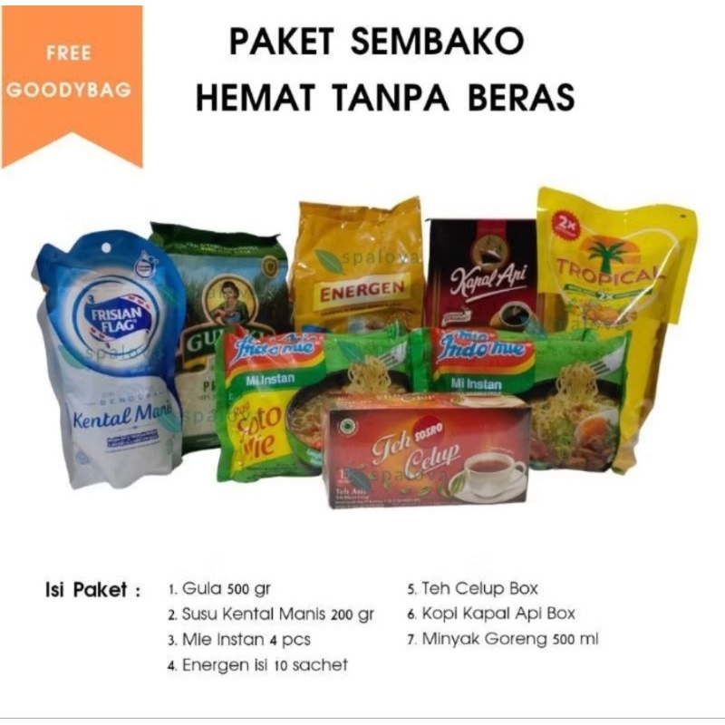 

paket sembako tanpa beras