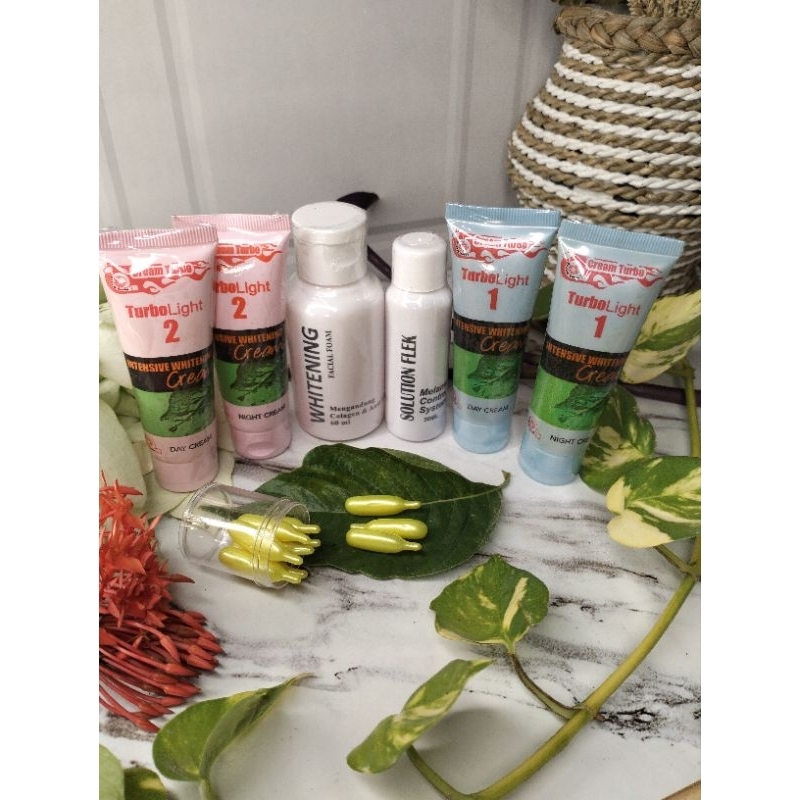 cream turbo skin care beauty viral satu paket pemakaian rutin hasil glowing