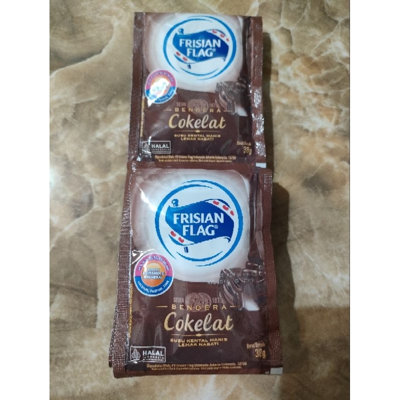 

Susu kental manis bendera cokelat 1 renceng isi 6 x 38g