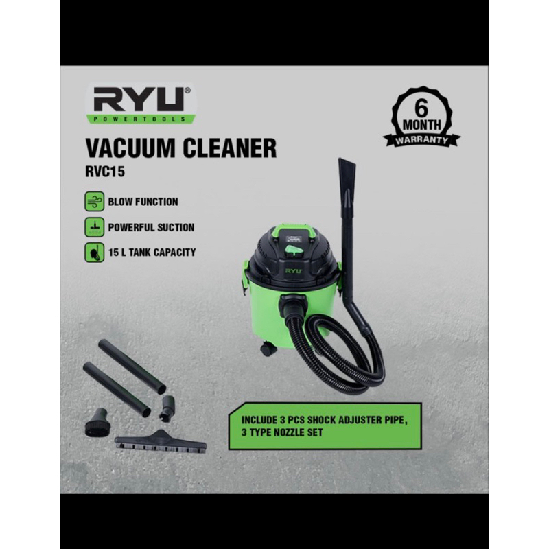 VACUM CLEANER RYU 15 LITER / PENYEDOT DEBU