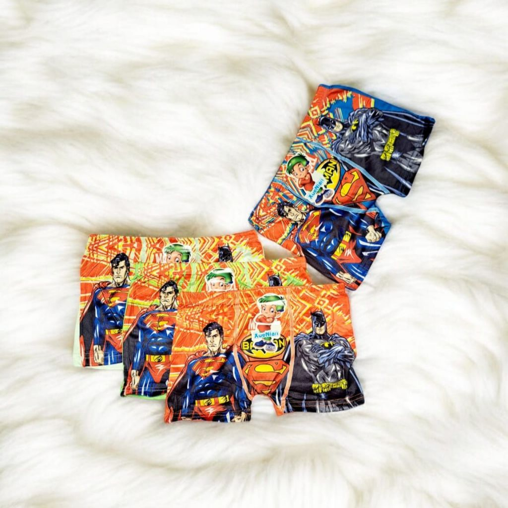 Boxer anak laki laki [ 12 Pcs ] boxer anak cowok import lusinan-Cd boxer anak laki laki motif