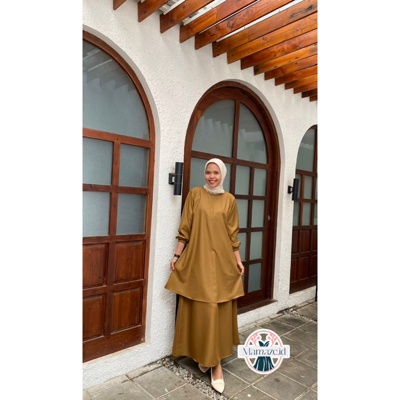 *GAMIS PEMDA  ASN KURUNG MELAYU TAHUN 2022 TOYOBO WARNA KHAKI*