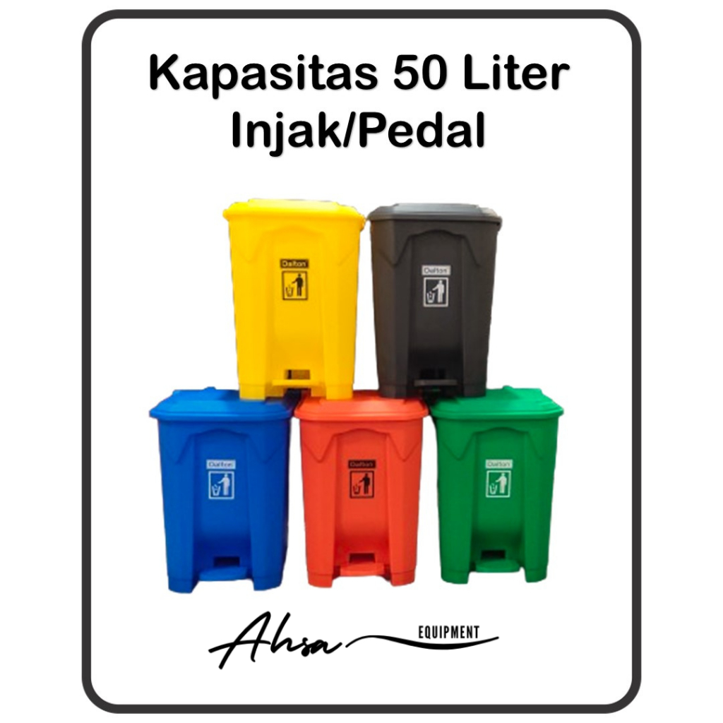 Tempat tong bak sampah 50 liter pedal Dalton