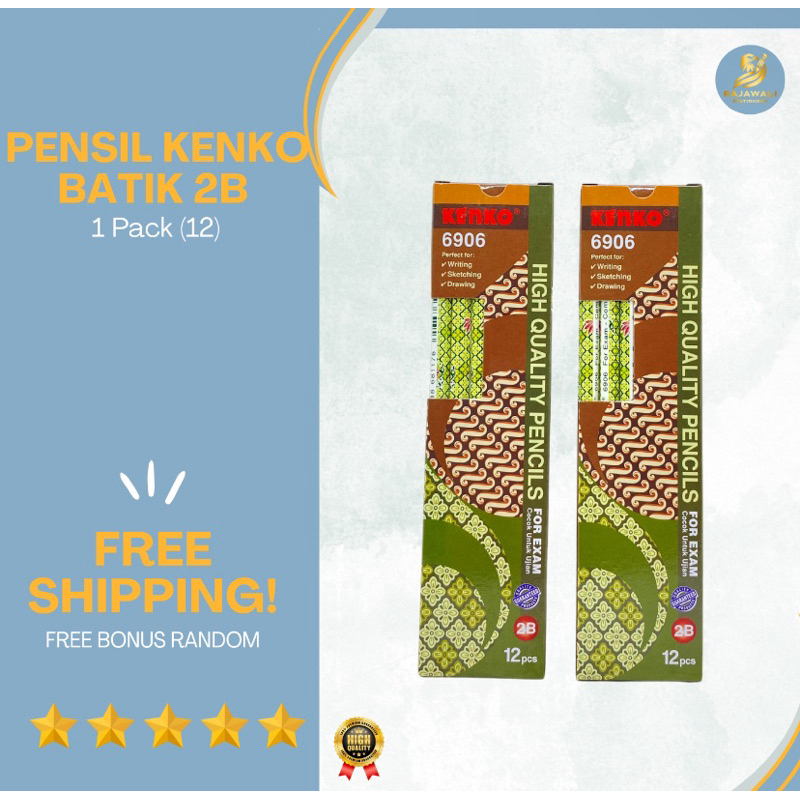 

Pensil 2B Kenko 6906 | Motif Batik | 1 Pack (12)