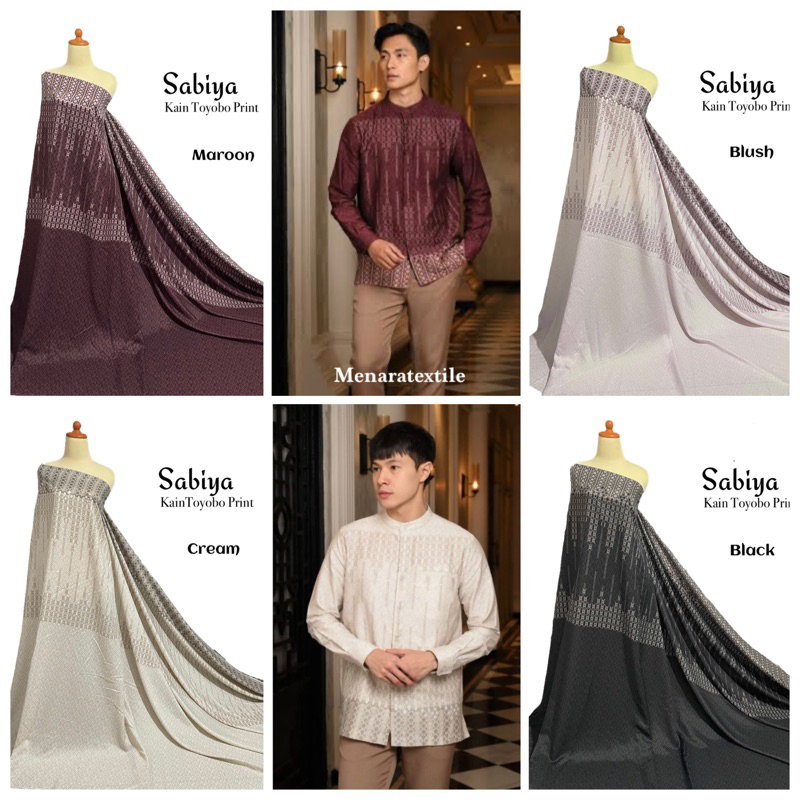 Bahan Kain katun Toyobo Print motif Sabiyaa Etnik batik mewah elegant [ harga 0,5 meter ] kain meter