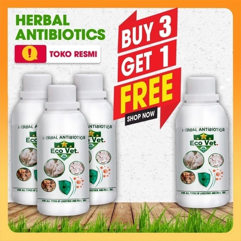 BELI 3 GRATIS 1 - ECOVET VITAMIN NUTRISI HEWAN TERNAK BABI SAPI KAMBING AYAM ENTOK