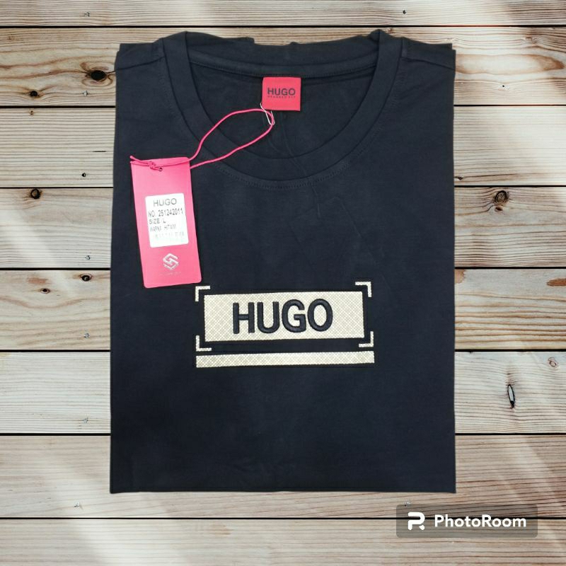 [ BISA COD ] Kaos Oblong HG Hugo Selection, Hugo Spandex Fit Bahan Tebal/Sweater Original Pria Dewas