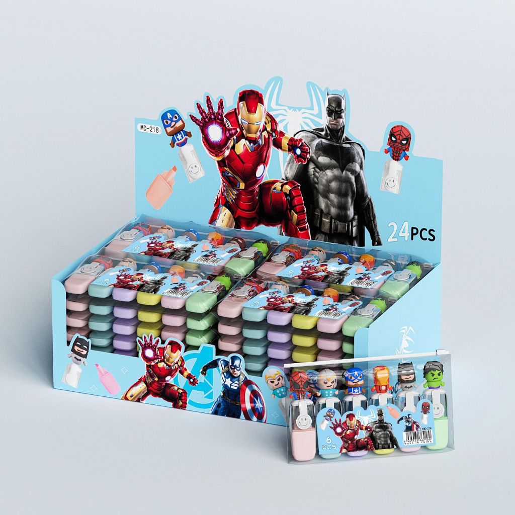 

Stabilo Highlighter Set Characters Avengers Sanrio Cute Alat Tulis