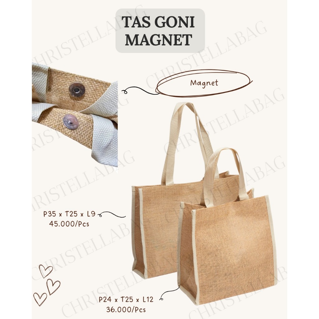 Tas Goni Magnet | Tas Goni Premium | Tas Goni Tali Panjang | Tas Goni Tali Pendek | Goni |Tote Goni