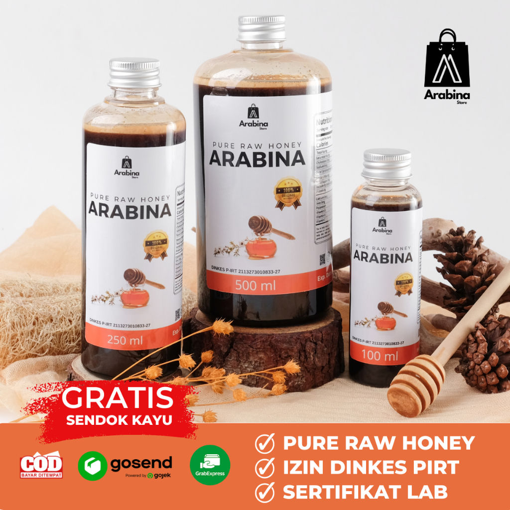 

Arabina Madu Asli Murni 100% Tanpa Campuran Pure Raw Honey