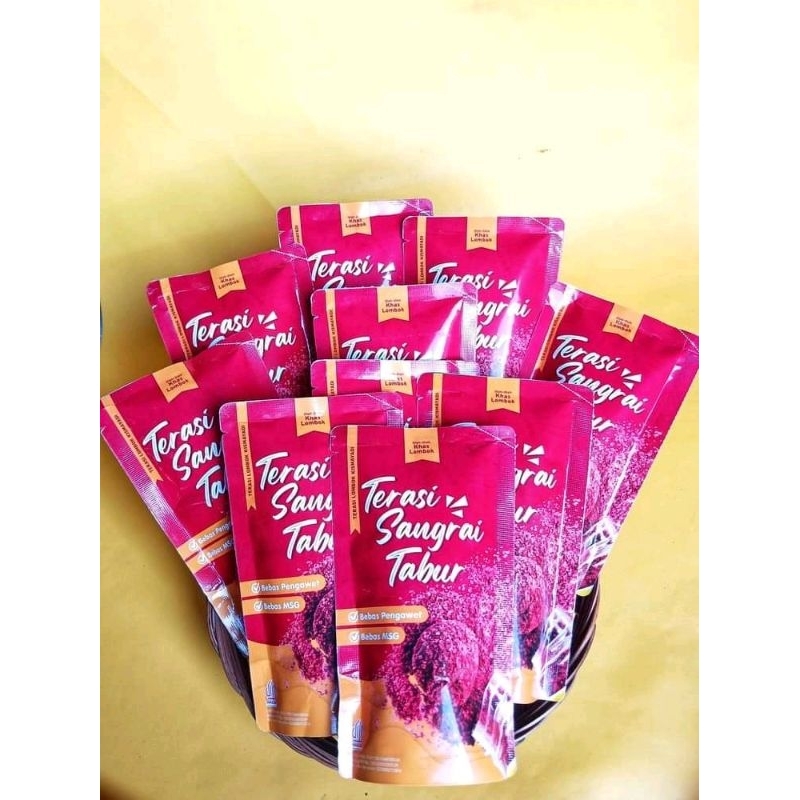 

PAKET USAHA | terasi sangrai halus isi 10 pcs uk 100 gr