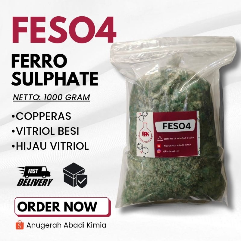 FeSO4/ Ferro Sulphate/ Fero Sulfat/ Besi ii Sulfat/ Tunjung 1KG