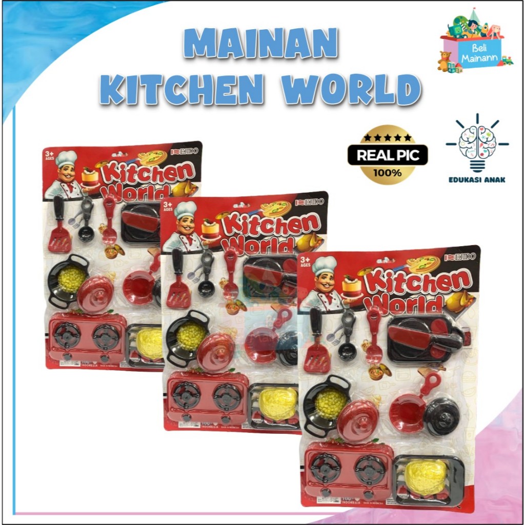 MAINAN ANAK PEREMPUAN MASAK MASAK KITCHEN WORLD MAINAN MASAK SET