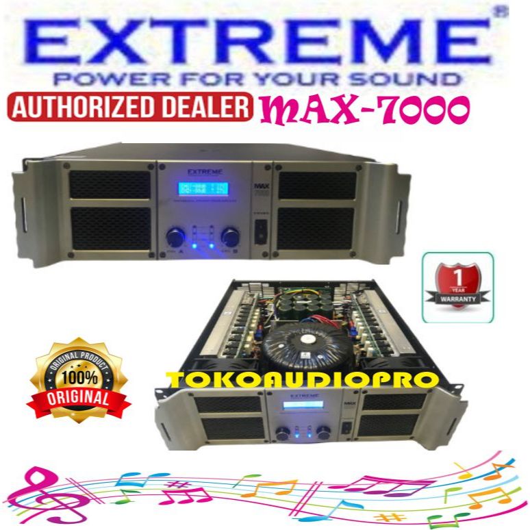 Power Extreme MAX7000 Power Amplifier Extreme Max-7000