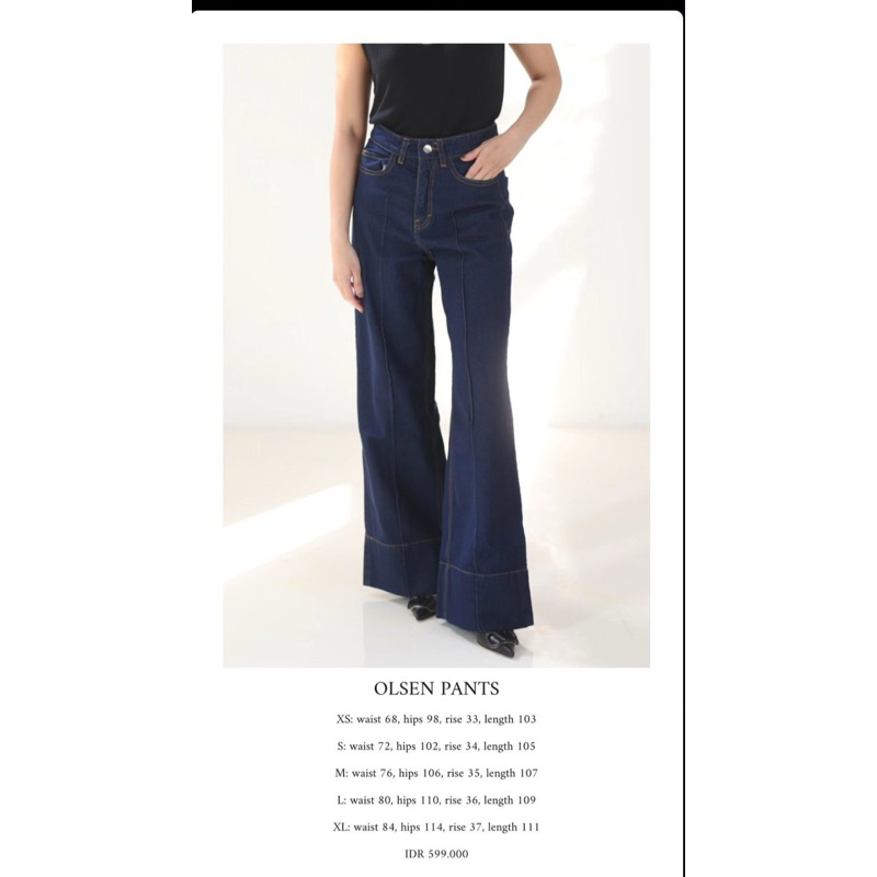 Eunoia Olsen Denim Pants Size L BNWT