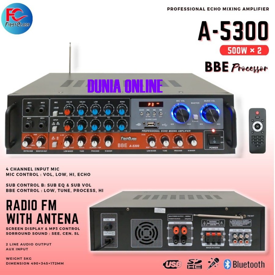 AMPLIFIER FIRSTCLASS FC A5300 BLUETOOTH FCA5300 F CA5300 FCA 5300