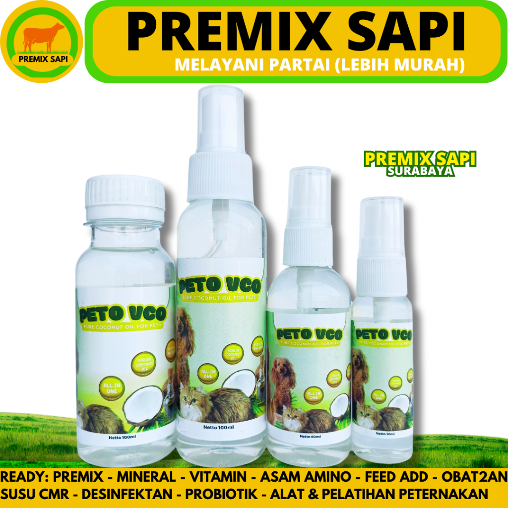 PETO VCO SPRAY - Obat Jamur Scabies Untuk Kucing Anjing Minyak VCO Virgin Coconut Oil
