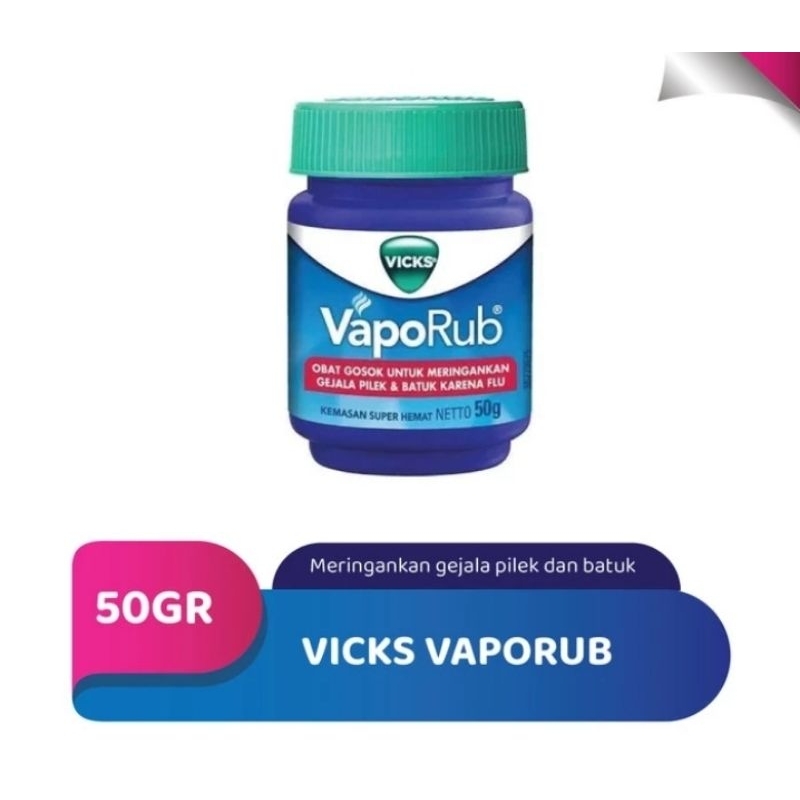 Vicks Vaporub 50gr Meredakan batuk pilek vicks anak balsem bayi exp januari 2025