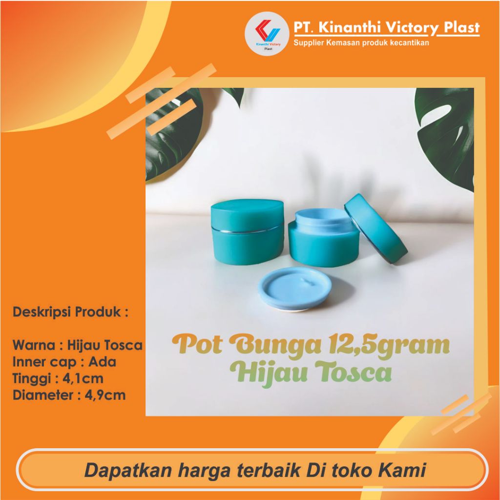 Pot Bunga 12,5 Gram Hijau Tosca