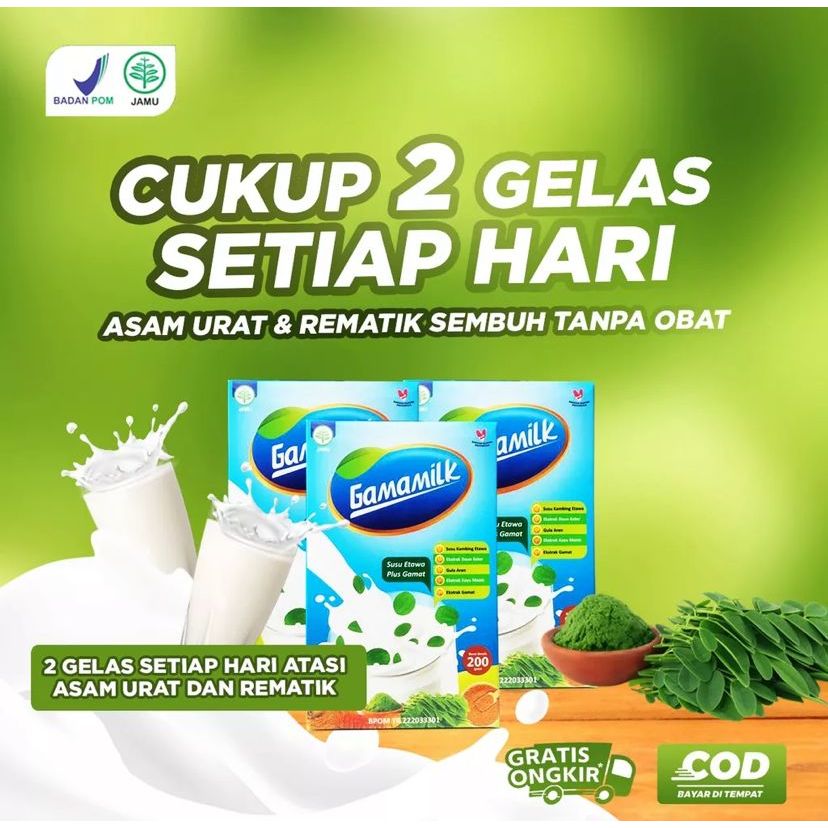 

[ ISI 1 BOX ] GAMAMILK Original Susu Etawa Membantu meredakan Nyeri Sendi dan Tulang BPOM dan HALAL